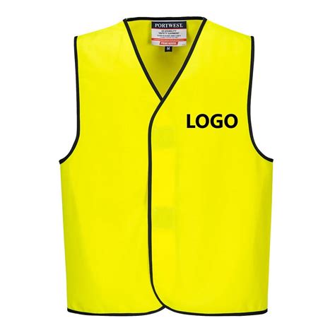 Safety Vest with Black Logo - Front Only