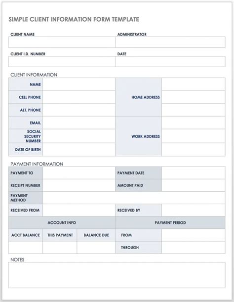 13+ Client Information Sheet Template FREE [Word, PDF, Excel]