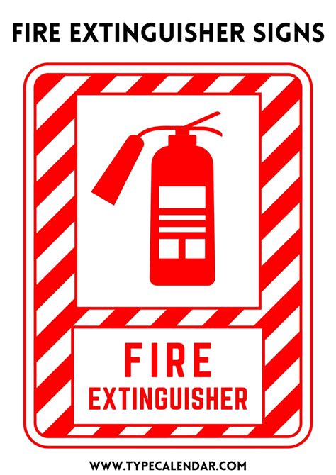 Free Printable Fire Extinguisher Signs Templates [PDF, Word]