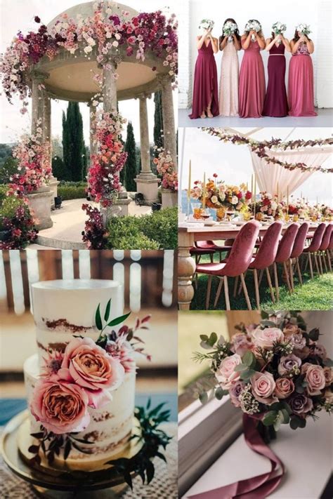 ️ 20 Trendy & Romantic Cinnamon Rose Wedding Color Ideas | Dusty rose wedding colors, Rose ...