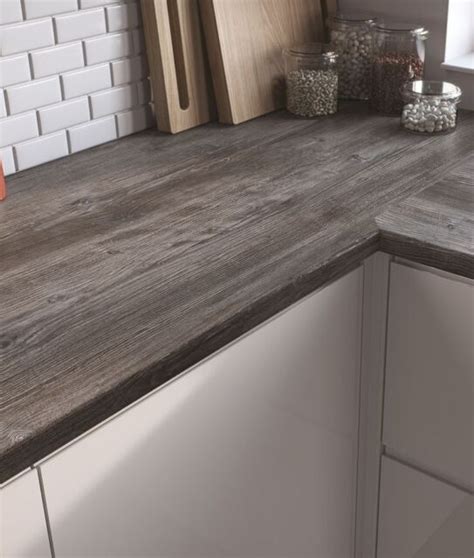 Grey Gloss Kitchen Units With Oak Worktop 40Mm = Cmt - The Panelling Centre 2020 Kitchen ...