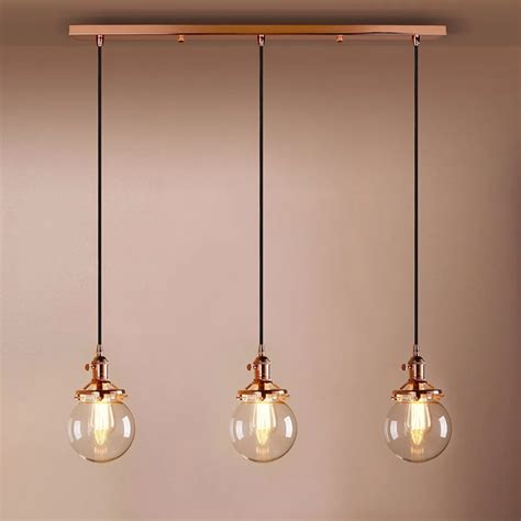 Industrial Vintage Modern Loft Bar Pendant Lights Edison Hanging Pendant Lights 3 Lights with ...