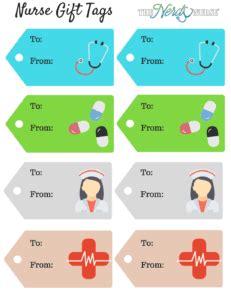 Free Printable: Nurse Gift Tags - The Nerdy Nurse