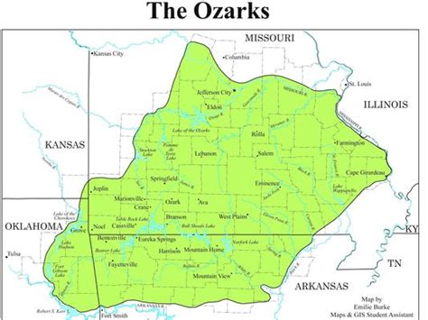 Ozark Mountains Oklahoma Map - Time Zones Map