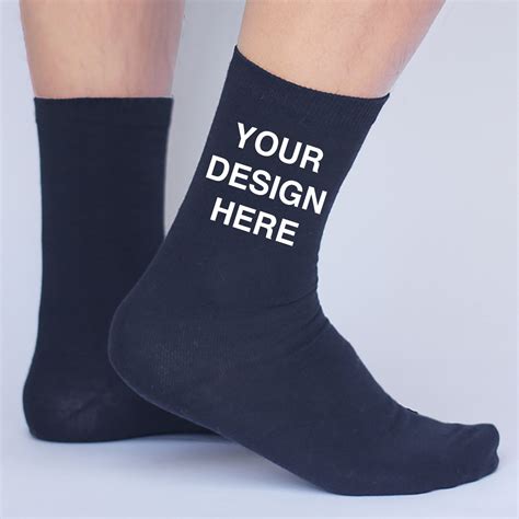 Custom Printed and Personalized Mens Dress and Basic Crew Socks for Him ...