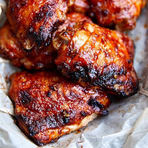 Baked BBQ Chicken Thighs - Craving Tasty