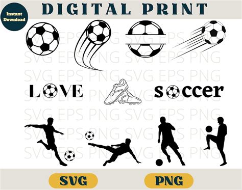 Soccer Bundle, Soccer Svg Bundle, Svg Png, Soccer Clipart, Soccer Ball ...