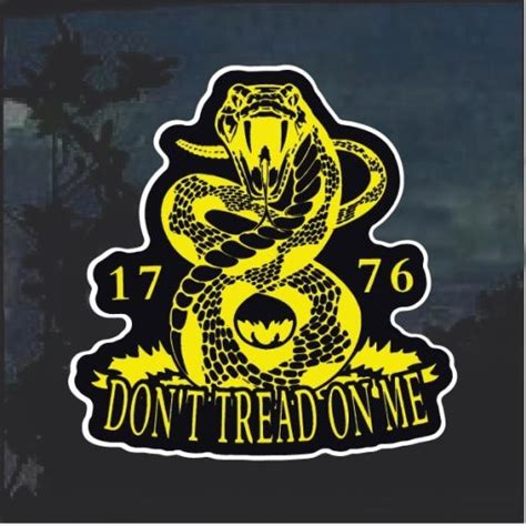 Gadsden Flag Don’t Tread On Me Snake Window Decal Sticker | Custom Made ...