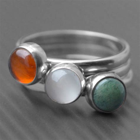 Birthstone Rings - LWSilver