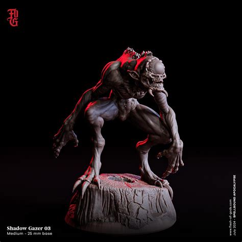 Dnd Aberration Shadow Gazer Miniature Dnd Monstrosity Figurine Medium Fiend 32mm Scale Dnd ...