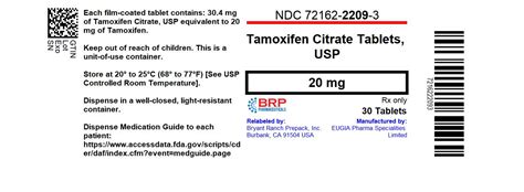 Tamoxifen Citrate Tablets, USP Rx Only