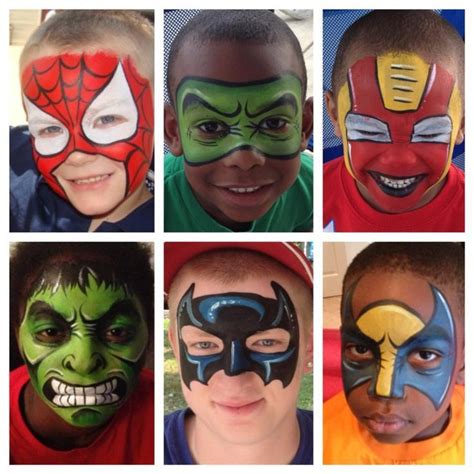 Hero Masks face painting ideas - get your supplies here http://shop. | Superhero face painting ...