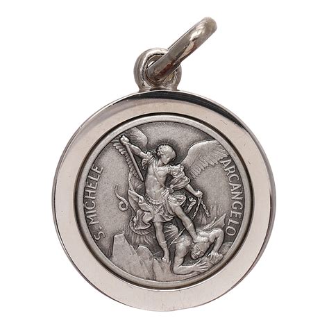 Medal of Saint Michael the Archangel, in 925 silver meas. 16 | online sales on HOLYART.com