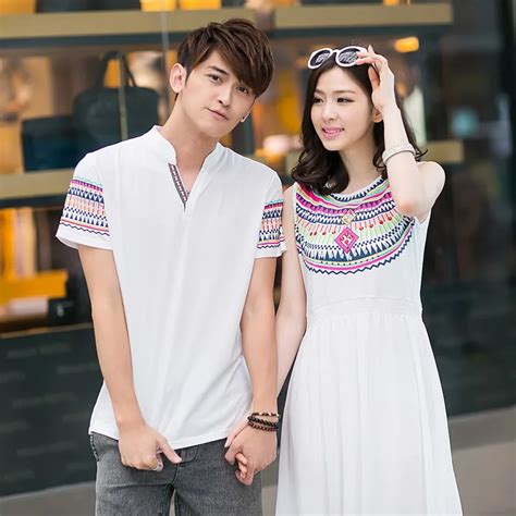 2015 korean couple shirts dress for lovers matching couple clothes ...