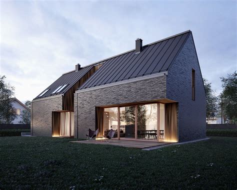 brick house - by mimostudio | Modern brick house, Modern barn house ...