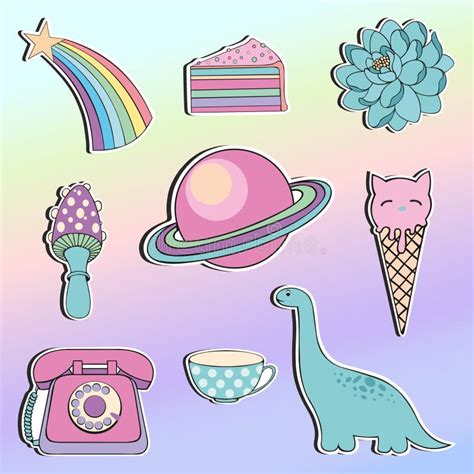 Magic Stickers. Vector Set for Design Stock Vector - Illustration of ...