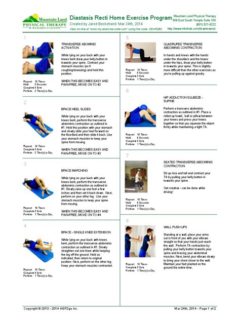 Exercises for Diastasis Recti - Rehabilitative Workout from Tone-and ...