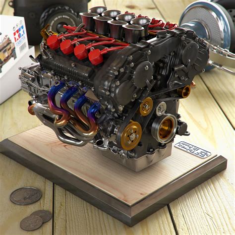 ArtStation - TAMIYA V8 Engine 1/6 Scale model, Ying-Te Lien | Model ...