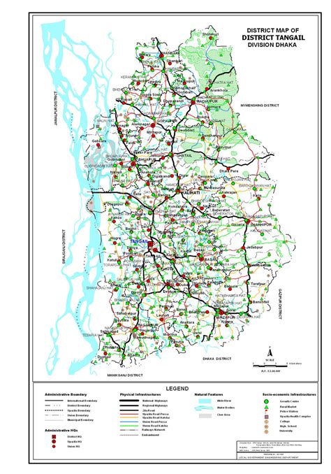 Tangail District [Upazila wise Mouza Maps & Information]