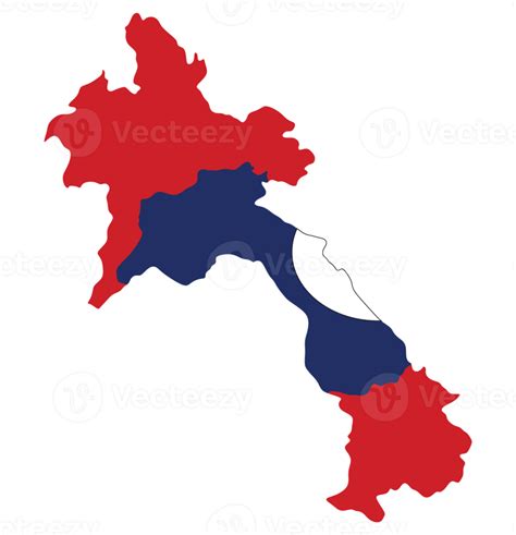 Laos map with flag inside 22876521 PNG