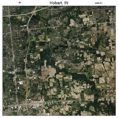 Aerial Photography Map of Hobart, IN Indiana