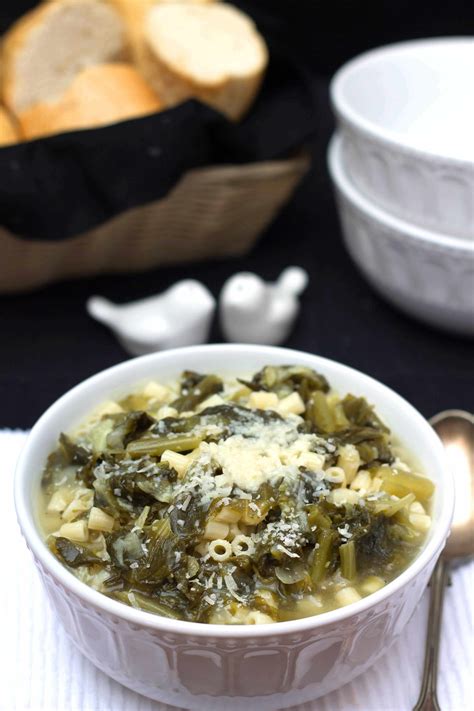 Escarole & Pasta Soup - Italian Comfort food in a bowl.