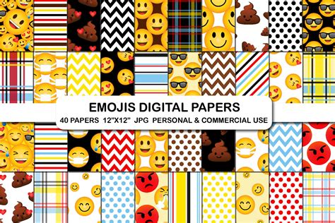 emoji digital paper emoji scrapbook Art & Collectibles Drawing & Illustration etna.com.pe