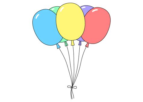 How to Draw Balloons Step by Step - EasyLineDrawing