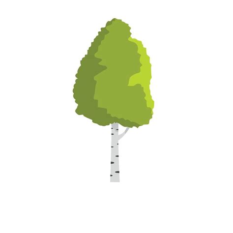 Birch tree icon, flat style 14372459 Vector Art at Vecteezy