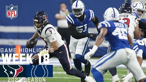 Houston Texans vs. Indianapolis Colts | 2023 Week 18 Game Highlights