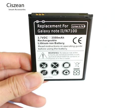 1x 3500mAh Rechargeable Battery Replacement For Samsung Galaxy Note 2 ...