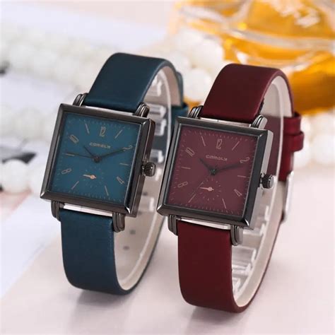 Fashion Casual Men Women Girl's Faux Leather Strap Band Analog Quartz ...