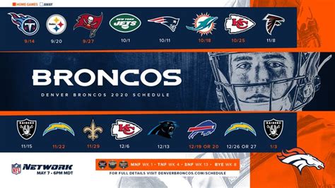 Denver Broncos on Twitter | Printable nfl schedule, Nfl, Schedule calendar