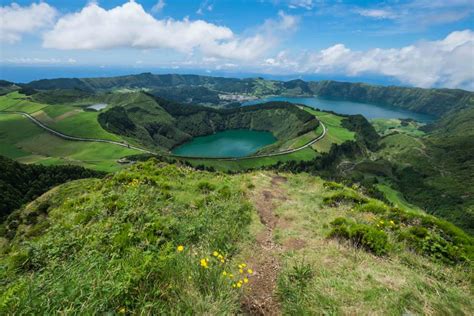 Overview of Lagoa das Sete Cidades (Lagoon of the Seven Cities) – a ...