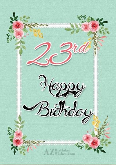 23rd Birthday Wishes