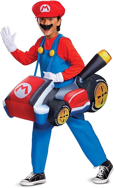 Super Mario Costume, Inflatable Nintendo Mario Kart Outfit, Kids Size ...