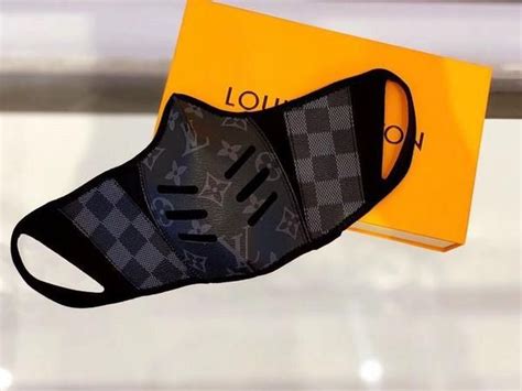 Black Louis Vuitton Face Mask – Damier in 2020 | Leather face mask ...