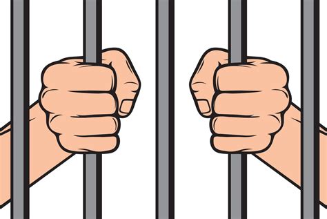 Hand Behind Prison Bars 3190198 Vector Art at Vecteezy