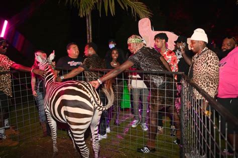 Lil Baby, Travis Scott & More Attend Young Thug's Striped & Spotted Bash