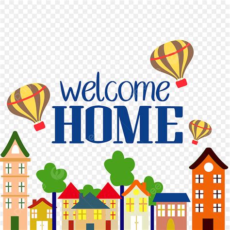 Welcome Home Sign Clipart Transparent PNG Hd, Welcome Home Colorful ...