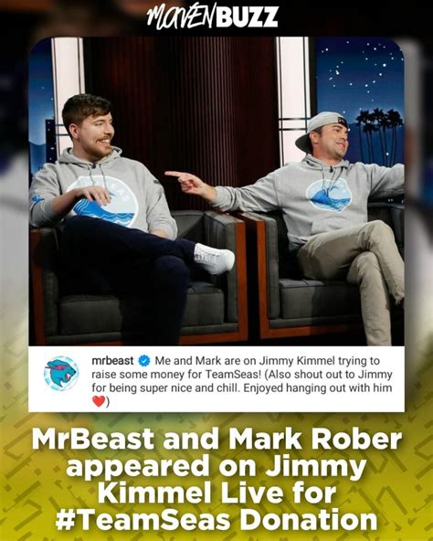 MrBeast And Mark Rober To Appear On Jimmy Kimmel Live - Maven Buzz