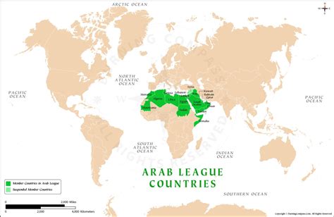 Arab League Map