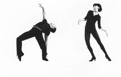 black and white photograph of two dancers in motion