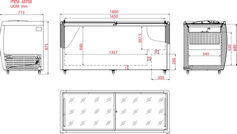 71-inch Ice Cream Display Chest Freezer with Flat Glass Top – Omcan