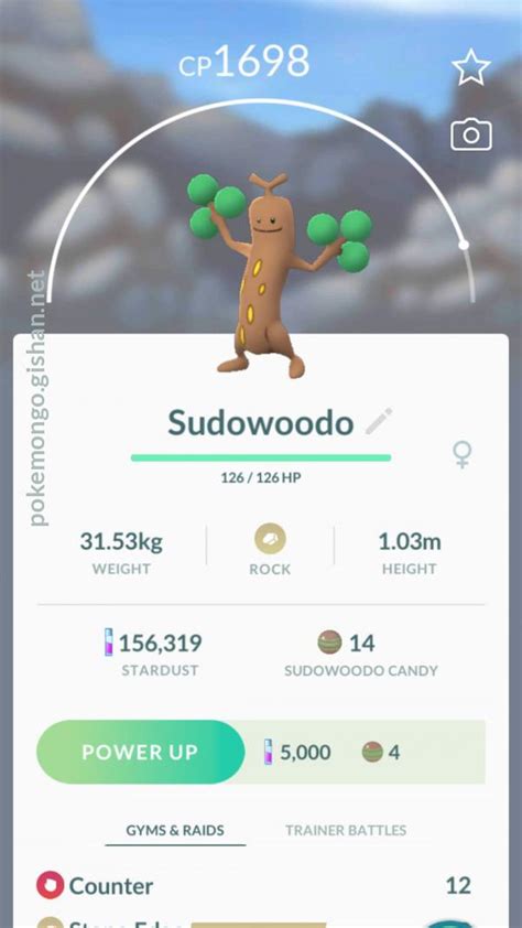 Sudowoodo - Pokemon Go