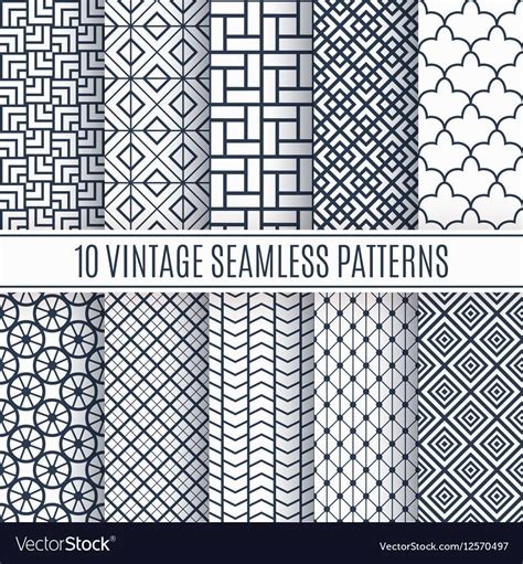 Blue line seamless patterns for universal Vector Image