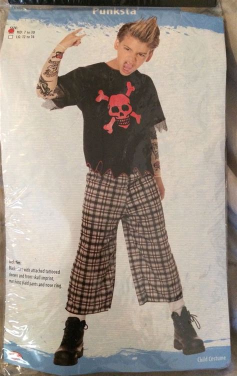 Punksta Costume Child Halloween Punk Rock Medium 7-10 Boy | eBay | Rock ...