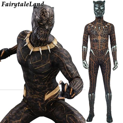 Black Panther Erik Killmonger Costume Superhero Halloween costume ...