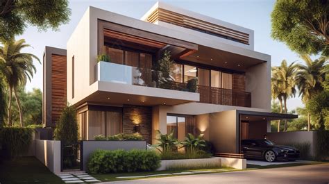 Modern Bungalow Exterior Design And House Background, House Front Design Pictures, House ...