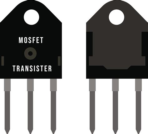 MOSFET transistor vector illustration metal oxide semiconductor field ...